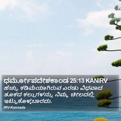 ಧರ್ಮೋಪದೇಶಕಾಂಡ 25:13 KANIRV Bible Verse Image