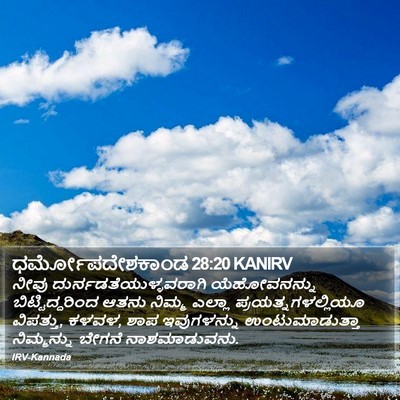 ಧರ್ಮೋಪದೇಶಕಾಂಡ 28:20 KANIRV Bible Verse Image