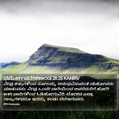 ಧರ್ಮೋಪದೇಶಕಾಂಡ 28:25 KANIRV Bible Verse Image