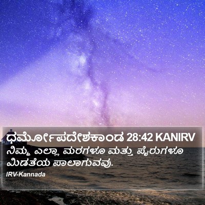 ಧರ್ಮೋಪದೇಶಕಾಂಡ 28:42 KANIRV Bible Verse Image