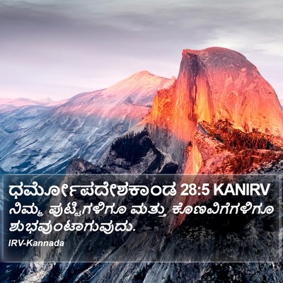 ಧರ್ಮೋಪದೇಶಕಾಂಡ 28:5 KANIRV Bible Verse Image