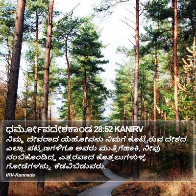 ಧರ್ಮೋಪದೇಶಕಾಂಡ 28:52 KANIRV Bible Verse Image