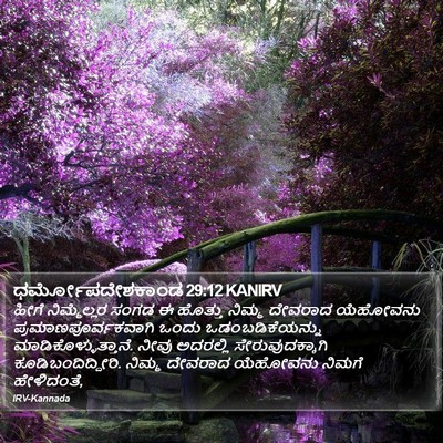 ಧರ್ಮೋಪದೇಶಕಾಂಡ 29:12 KANIRV Bible Verse Image