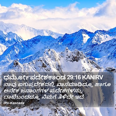 ಧರ್ಮೋಪದೇಶಕಾಂಡ 29:16 KANIRV Bible Verse Image