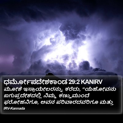 ಧರ್ಮೋಪದೇಶಕಾಂಡ 29:2 KANIRV Bible Verse Image