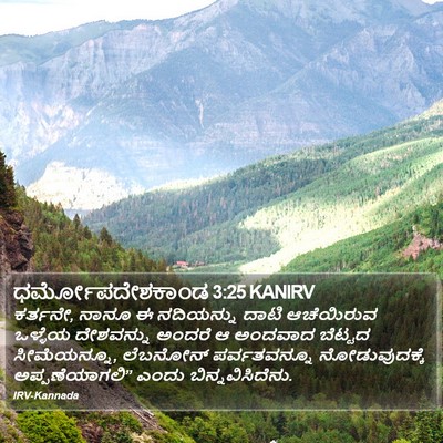 ಧರ್ಮೋಪದೇಶಕಾಂಡ 3:25 KANIRV Bible Verse Image