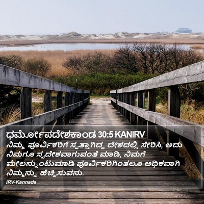 ಧರ್ಮೋಪದೇಶಕಾಂಡ 30:5 KANIRV Bible Verse Image