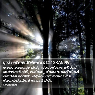 ಧರ್ಮೋಪದೇಶಕಾಂಡ 32:10 KANIRV Bible Verse Image