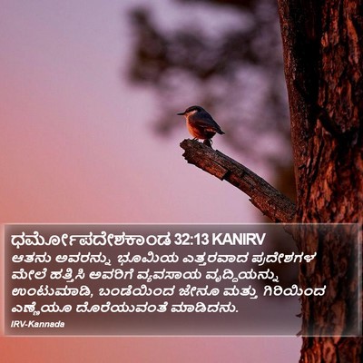 ಧರ್ಮೋಪದೇಶಕಾಂಡ 32:13 KANIRV Bible Verse Image