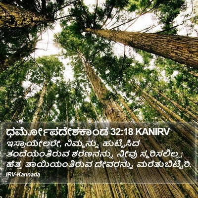ಧರ್ಮೋಪದೇಶಕಾಂಡ 32:18 KANIRV Bible Verse Image