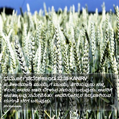 ಧರ್ಮೋಪದೇಶಕಾಂಡ 32:35 KANIRV Bible Verse Image