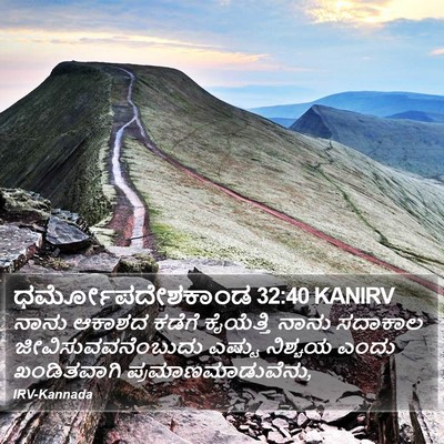 ಧರ್ಮೋಪದೇಶಕಾಂಡ 32:40 KANIRV Bible Verse Image