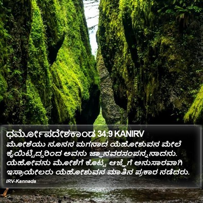 ಧರ್ಮೋಪದೇಶಕಾಂಡ 34:9 KANIRV Bible Verse Image