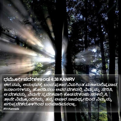 ಧರ್ಮೋಪದೇಶಕಾಂಡ 4:38 KANIRV Bible Verse Image