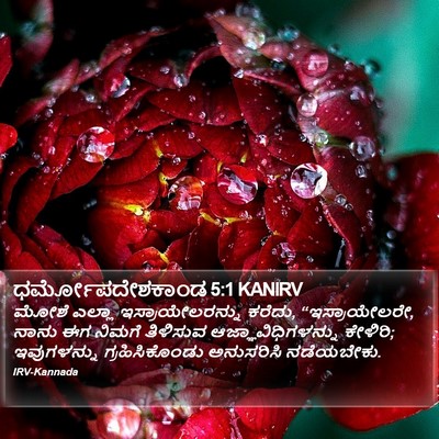 ಧರ್ಮೋಪದೇಶಕಾಂಡ 5:1 KANIRV Bible Verse Image
