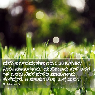 ಧರ್ಮೋಪದೇಶಕಾಂಡ 5:28 KANIRV Bible Verse Image