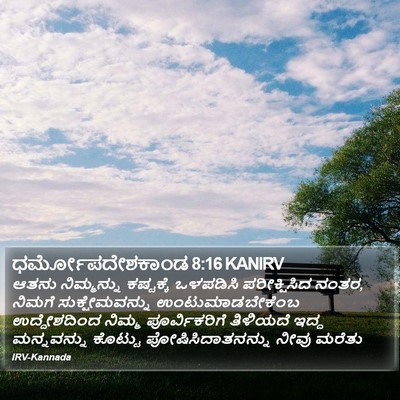 ಧರ್ಮೋಪದೇಶಕಾಂಡ 8:16 KANIRV Bible Verse Image