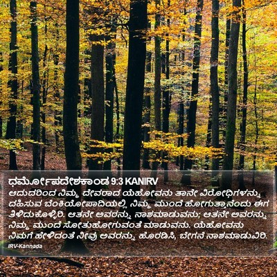 ಧರ್ಮೋಪದೇಶಕಾಂಡ 9:3 KANIRV Bible Verse Image