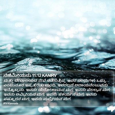 ನೆಹೆಮೀಯನು 11:12 KANIRV Bible Verse Image