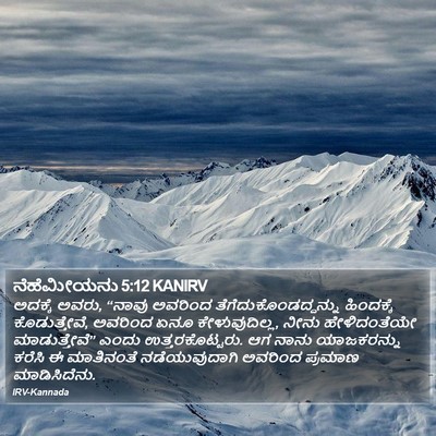 ನೆಹೆಮೀಯನು 5:12 KANIRV Bible Verse Image