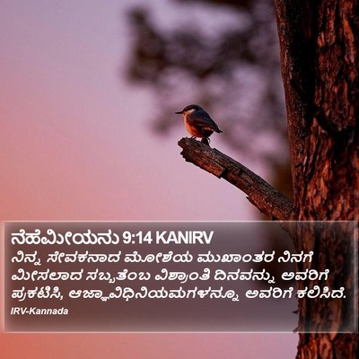 ನೆಹೆಮೀಯನು 9:14 KANIRV Bible Verse Image