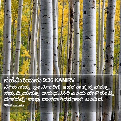 ನೆಹೆಮೀಯನು 9:36 KANIRV Bible Verse Image
