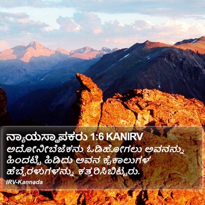ನ್ಯಾಯಸ್ಥಾಪಕರು 1:6 KANIRV Bible Verse Image