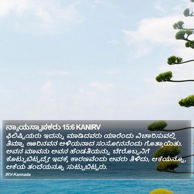 ನ್ಯಾಯಸ್ಥಾಪಕರು 15:6 KANIRV Bible Verse Image