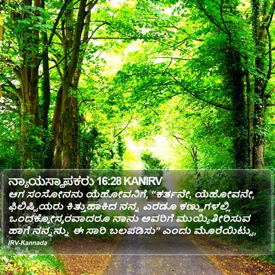 ನ್ಯಾಯಸ್ಥಾಪಕರು 16:28 KANIRV Bible Verse Image
