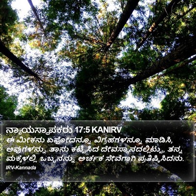 ನ್ಯಾಯಸ್ಥಾಪಕರು 17:5 KANIRV Bible Verse Image