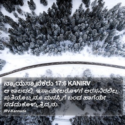 ನ್ಯಾಯಸ್ಥಾಪಕರು 17:6 KANIRV Bible Verse Image