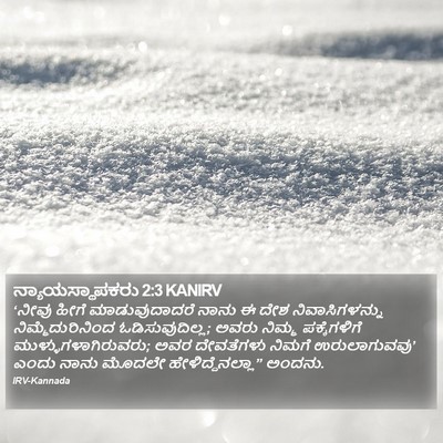 ನ್ಯಾಯಸ್ಥಾಪಕರು 2:3 KANIRV Bible Verse Image