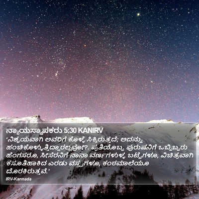 ನ್ಯಾಯಸ್ಥಾಪಕರು 5:30 KANIRV Bible Verse Image