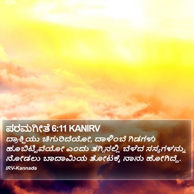 ಪರಮಗೀತೆ 6:11 KANIRV Bible Verse Image