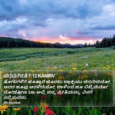 ಪರಮಗೀತೆ 7:12 KANIRV Bible Verse Image
