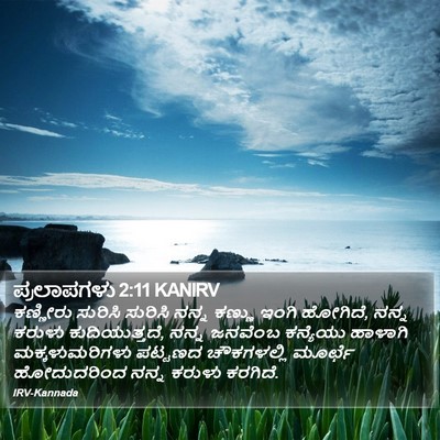 ಪ್ರಲಾಪಗಳು 2:11 KANIRV Bible Verse Image