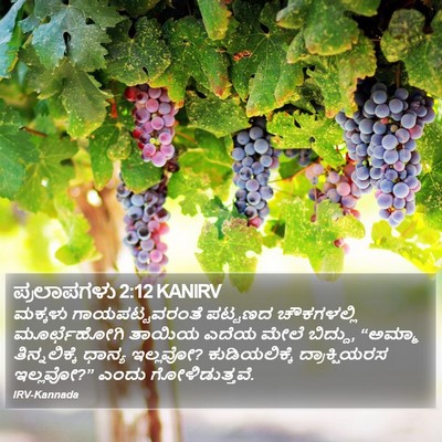 ಪ್ರಲಾಪಗಳು 2:12 KANIRV Bible Verse Image