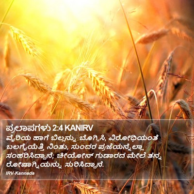 ಪ್ರಲಾಪಗಳು 2:4 KANIRV Bible Verse Image
