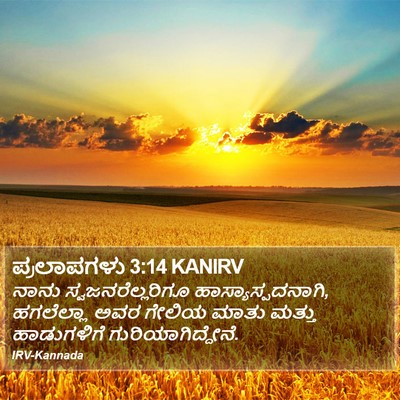 ಪ್ರಲಾಪಗಳು 3:14 KANIRV Bible Verse Image