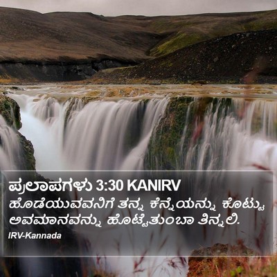 ಪ್ರಲಾಪಗಳು 3:30 KANIRV Bible Verse Image