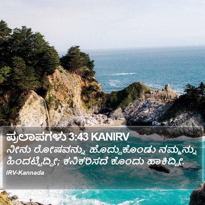 ಪ್ರಲಾಪಗಳು 3:43 KANIRV Bible Verse Image