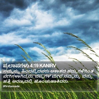 ಪ್ರಲಾಪಗಳು 4:19 KANIRV Bible Verse Image
