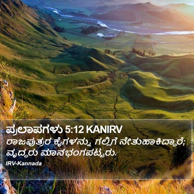 ಪ್ರಲಾಪಗಳು 5:12 KANIRV Bible Verse Image