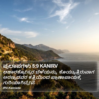 ಪ್ರಲಾಪಗಳು 5:9 KANIRV Bible Verse Image