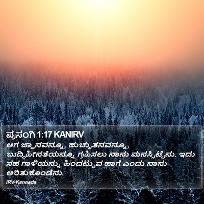ಪ್ರಸಂಗಿ 1:17 KANIRV Bible Verse Image