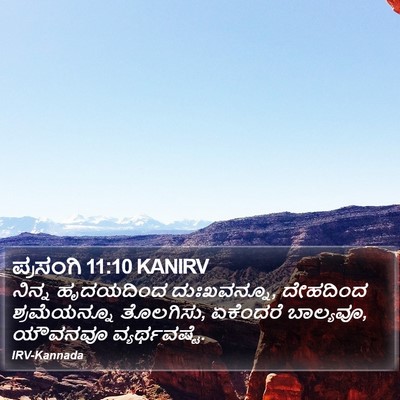 ಪ್ರಸಂಗಿ 11:10 KANIRV Bible Verse Image
