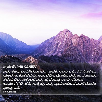 ಪ್ರಸಂಗಿ 2:10 KANIRV Bible Verse Image