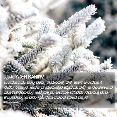 ಪ್ರಸಂಗಿ 3:11 KANIRV Bible Verse Image