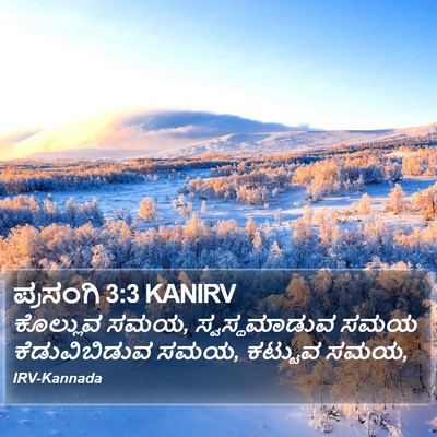 ಪ್ರಸಂಗಿ 3:3 KANIRV Bible Verse Image