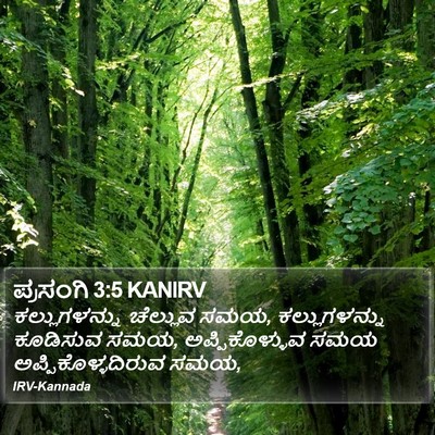 ಪ್ರಸಂಗಿ 3:5 KANIRV Bible Verse Image